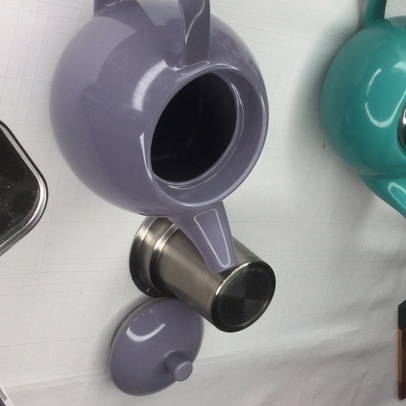 Forlife Stainless Steel Porcelain Curve Teapot - Picture 7 of 7